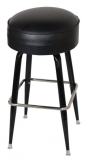 Backless Swivel Bar Stool with Footrest